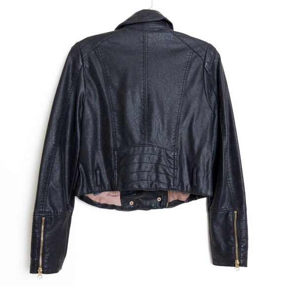 Free People Melrose Vegan Leather Moto Jacket Size XS - Picture 5 of 15